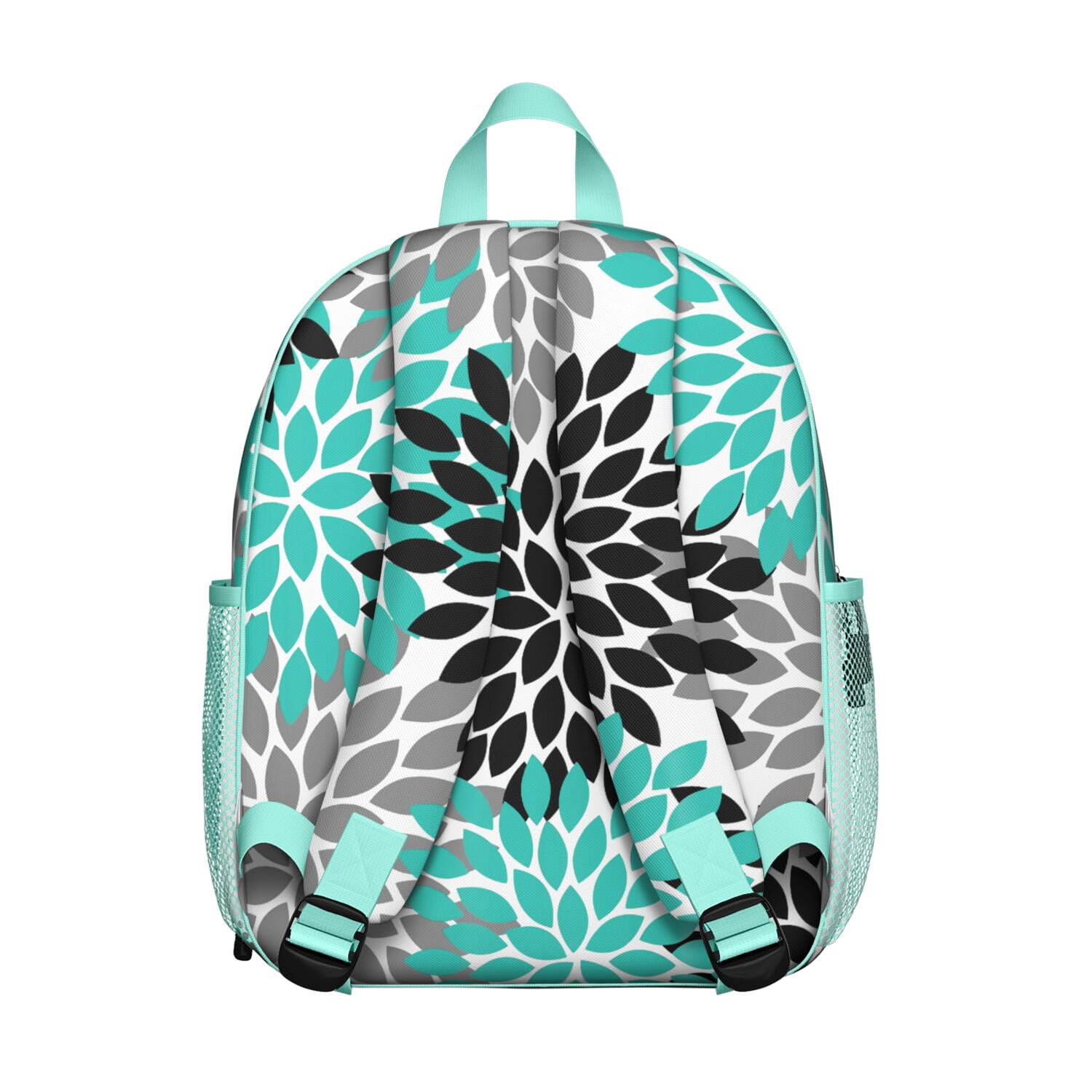 Backpack with Side Pockets & Rooster Sunflowers Print - Ergonomic for Students