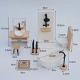thumbnail image 5 of 8pcs Dollhouse Bathroom Set: 1 12 Scale Dollhouse Toilet Bathtub Basin Wooden Bathroom Cabinet with Sink Miniature Furniture for Doll Bathroom Accessories,Holiday Gift Christmas Gift, 5 of 9