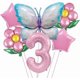 thumbnail image 1 of 3rd Birthday Decoration Butterfly Balloons,Pink Blue Butterfly Fairy Flower Foil Balloons for Girls 3rd Birthday Party Decoration Baby Shower Supplies, 1 of 2