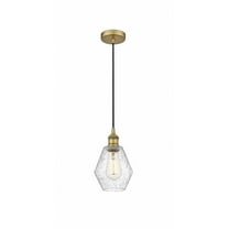 616-1P-BB-G654-6-Innovations Lighting-Cindyrella - 1 Light Mini Pendant In Industrial Style-10.25 Inches Tall and 6 Inches Wide-Brushed Brass