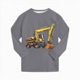 thumbnail image 4 of NOLDARES Baby Boy Clothes Fall Clothes 2PC Print Long Sleeve Pullover Tops + Pant Sets Toddler Winter Outfits Size:5-6 Y,Grey, 4 of 7