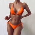 thumbnail image 2 of Womens Swimsuit One Piece Womens Sexy High Breast Contrast Gradient Split Bikini Set Piece Swimsuit, 2 of 6