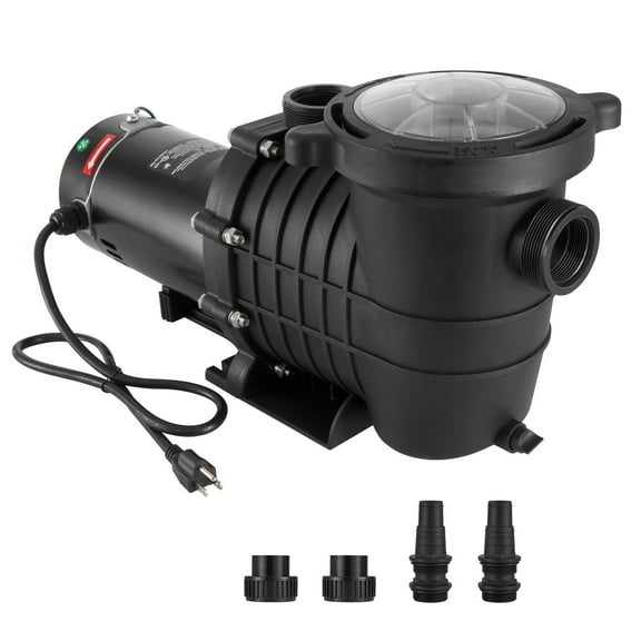 KFFKFF Pool Pump for Above Ground Pools, 1HP, Max. Flow of 80 GPM Single Speed, 110V/240V 3450RPM, Max. Head of 34.4ft, Comes with Filter Basket, Suitable for Hot Tubs and Spas