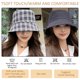 thumbnail image 3 of Sombrero de cubo de algodón reversible de doble cara para mujeres y hombres, sombrero de pescador plegable para viajes de vacaciones de verano en la playa, 3 of 7