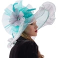 thumbnail image 4 of Women Derby Hat Church Tea Party Fascinators Wedding Organza Hats, 4 of 4