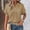 Khaki, variant on WCJM Women's 2025 Summer Short Sleeve Mini Dress Casual Collared Womens Blouses Casual Tops Batwing Sleeve Pocket Patched Shirt Casual Work T Shirts Double Layer Wrinkled Fabric
