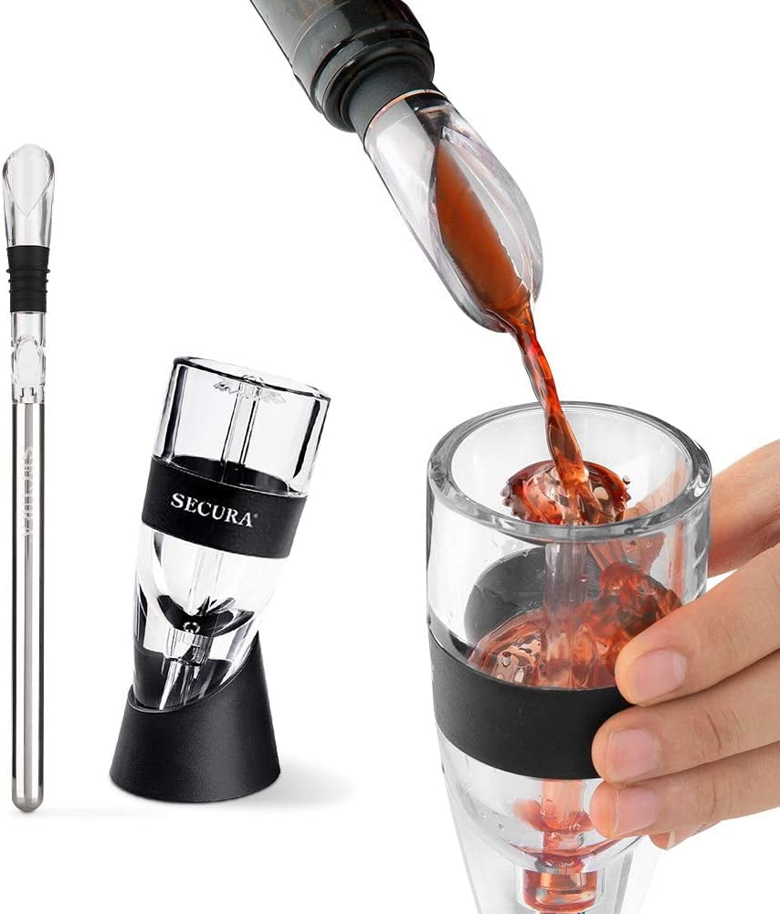Secura Red Wine Decanter Aerator Wine Air Aerator with Wine Chilling