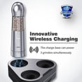 thumbnail image 4 of COSPRO 3-in-1 Wireless Charging Electric Salt and Pepper Grinder Set, Rechargeable Automatic Stainless Steel Spices Mill Set - One-Hand to Operate, Adjustable Coarseness, Easy Cleaning, 4 of 7