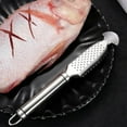 thumbnail image 7 of 2-in-1 Stainless Steel Fish Scaler + Ginger Grater, Stainless Steel Fish Scaler with Hanging Handle, For Easy Descaling, Grating & Cleaning, Kitchen Tool for Pro Scale Remover (B, 2PC), 7 of 7