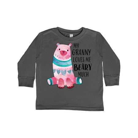 

Inktastic My Granny Loves Me Beary Much with Cute Bear Gift Toddler Boy or Toddler Girl Long Sleeve T-Shirt