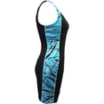 thumbnail image 2 of Adoretex Women's Plus Size Unitard Swimsuit, Water Aerobic Boyleg Bathing Suit Size 20-24 - FU006P - Black/Teal-20, 2 of 3