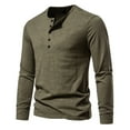 thumbnail image 2 of APEXFWDT Men's Henley Shirts Casual Long Sleeve Lightweight Button T-Shirts Men Slim Fit Active Sports Basic Top Shirts, 2 of 5