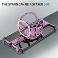 thumbnail image 4 of Hotpom for iPhone 16 Frameless Metal Case with 360° Rotating Magnetic Stand, Protective Shock Grade Shell,Pink, 4 of 8