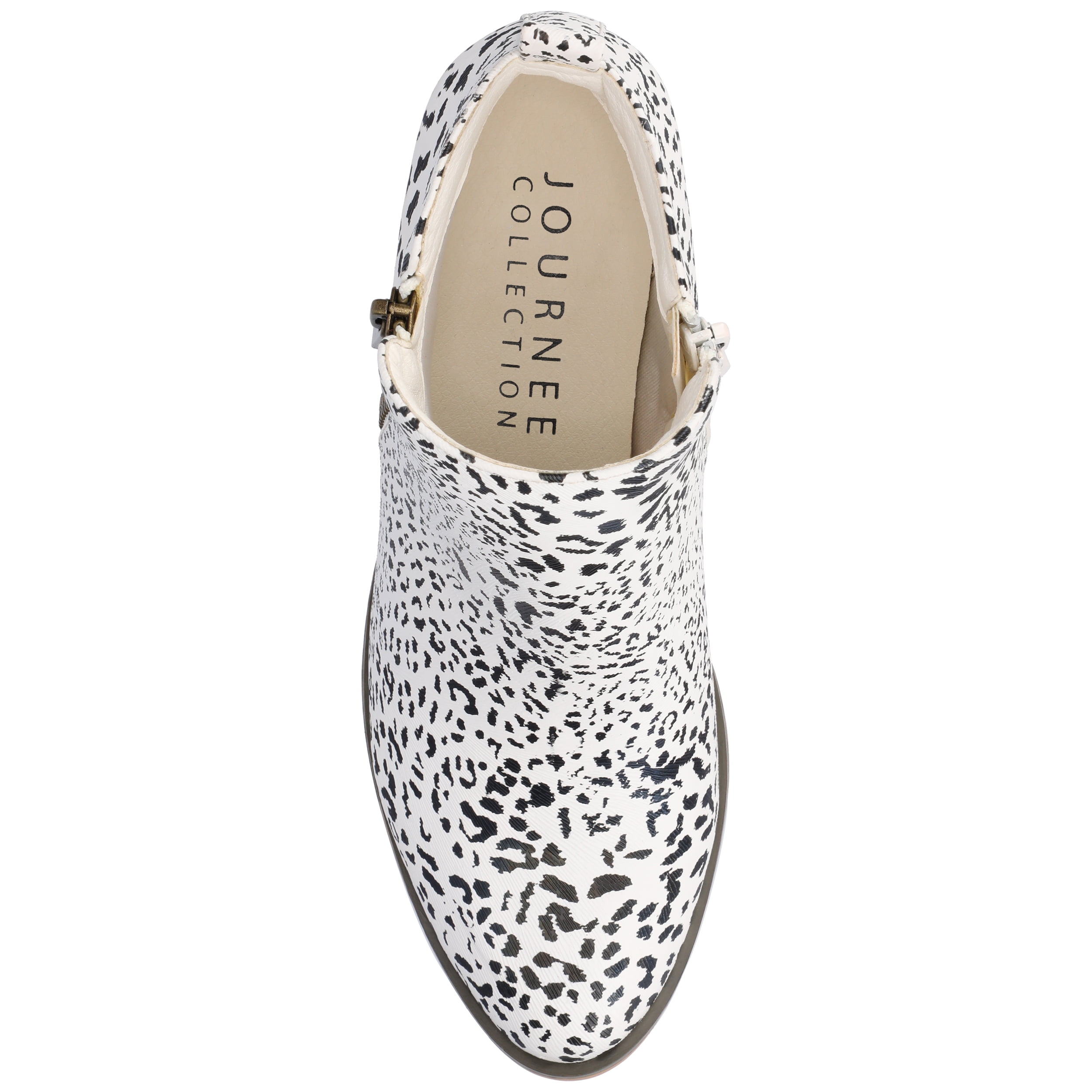 Journee Womens Rebel Outside Zip Stacked Heel Booties