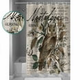 thumbnail image 3 of Small Stall Shower Curtain 48x72 Inch Narrow Half Size Farmhouse Owl Bath Curtains Bathroom Decor Country Envelope Postmark Rustic Botancial Waterproof Fabric Shower Curtain Set with Hooks 48 Inch, 3 of 6