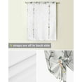 thumbnail image 5 of Vintage Botanical Tie Up Curtains for Window, Birds Branch Watercolor Leaf Thermal Insulted Balloon Shade Adjustable Rod Pocket Curtains Valance Panels for Kitchen Bathroom Café 42 x 45, 5 of 7