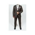 thumbnail image 4 of Mens TOMMY HILFIGER Suit Wool Blend 2 Button Side Vent Shark Texture 0132 Brown, 4 of 11