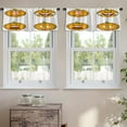thumbnail image 2 of LALILO Kitchen Curtain Valance Big Halloween Pumpkin Emoji Rod Pocket Window Curtain 52"x 18" Set of 2, 2 of 5