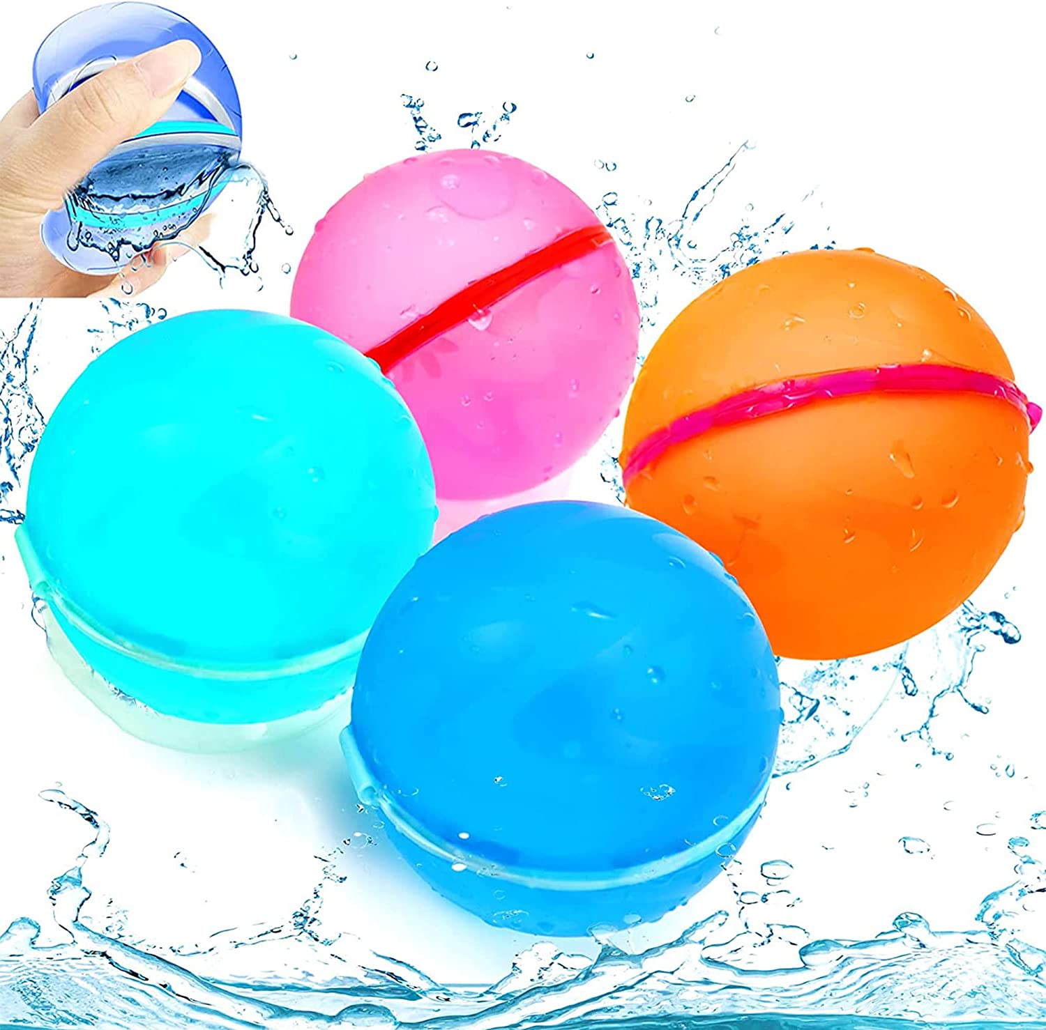 Reusable Water Balloons, DIYFUN Quick Fill Self Sealing Water Balls
