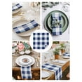 thumbnail image 4 of Cloth Napkins 1 Piece - 20x20 Inches, Navy Blue Plaid Washable Reusable Table Napkins, Spring Farmhouse Buffalo Checkered Soft & Absortbent Dining Napkin for Party Wedding Hotel Restaurant, 4 of 8