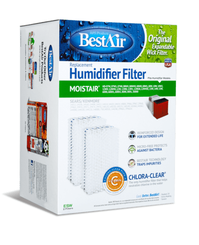 Best Air ESW 2-Pack of Replacement Humidifier Wick Filters
