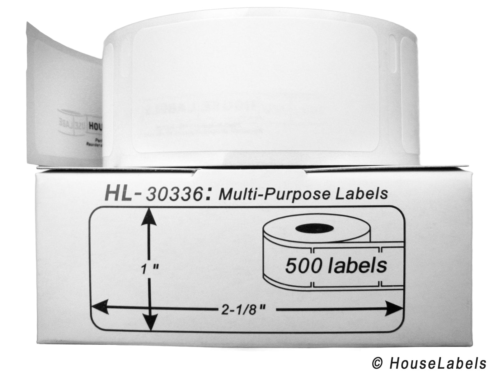 1 Rolls of 500 Per Roll Multipurpose Labels for DYMO® LabelWriters® 30336 
