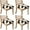 Black and Beige, variant on Black and Beige Modern Art Geometric Seat Covers for Dining Room Chairs Set Of 4,Stretch Printed Washable Chair Seat Cover with Elastic Ties and Button,Removable Waterproof Couch Cushion Covers