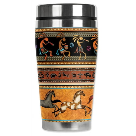 

Mugzie brand 20-Ounce MAX Stainless Steel Travel Mug with Insulated Wetsuit Cover - Southwest Images
