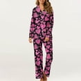 thumbnail image 3 of Iyufng Womens Pajama Sets Long Sleeve,Valentine's Day Pajama Sets for Women Plus Size,Sleepwear Sets,2 Piece Womens Plus Loungewear with Pockets V-Neck Valentines Love Heart Pjs S-XXXL, 3 of 7