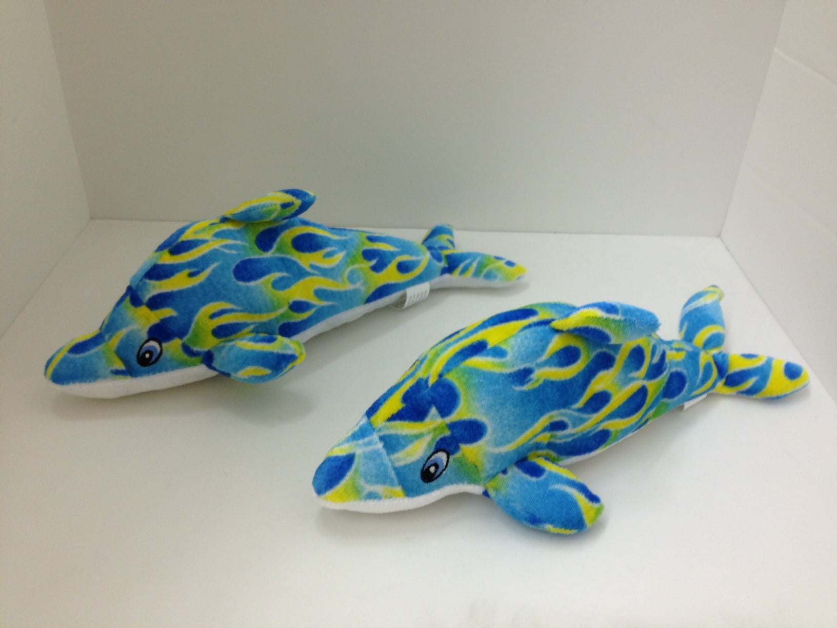 National Toy Pack of 2 Blue Flame Dolphins Soft Stuffed Plush Animal Toy - National Toy Pack of 2 Blue Flame Dolphins Soft Stuffed Plush Animal Toy -