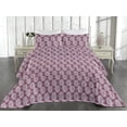 thumbnail image 2 of Ambesonne Palm Leaf Quilted Bedspread Set 3 Pcs, Plum Tropic Leaves Exotic, Twin, Plum and White, 2 of 4