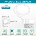 thumbnail image 2 of Uxcell Clear Tubing, 26.5mm ID x 32.5mm OD - 4ft Tube Lightweight Vinyl Hose, Transparent Flexible Plastic Water Tubing for Air Oil Water Transfer Aquarium Irrigation, 2 of 6
