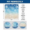thumbnail image 6 of Marine Life Chair Covers Set of 1 Starfish Coral Shell Gradient Blue Brown Ocean Chair Back Covers Stretch Removable Washable Slipcovers Protector for Dining Room Kitchen Party Decor, 6 of 9