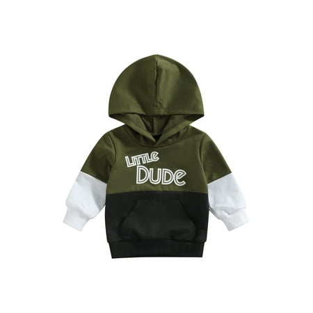 

Bagilaanoe Toddler Baby Boys Girls Hoodie Tops Long Sleeve Letter Print Patchwork Sweatshirt 1T 2T 3T 4T 5T T Shirt