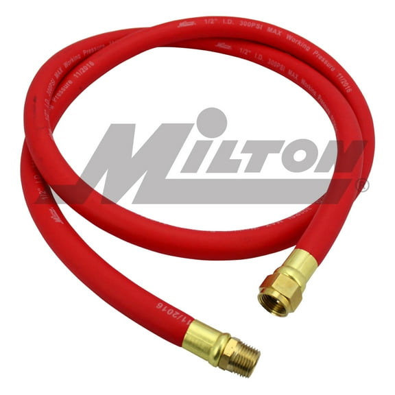 Milton 2780-6LH 6 Foot 1/2" EPDM Rubber Leader Hose