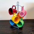 thumbnail image 4 of Gibson set of 6 Color Coffee Mugs and Convenient Wire Rack, 4 of 4