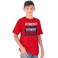 thumbnail image 5 of Fitness? Pizza! Gym Workout Exercise Crewneck T Shirts Boy Girl Teen Brisco Brands XS, 5 of 6
