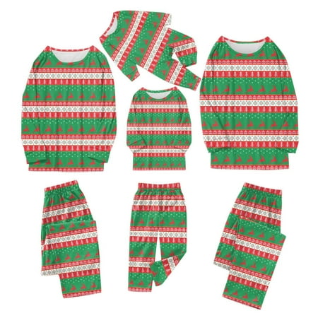 

REORIAFEE Christmas Pajama Pants Family Halloween Man Dad Printed Set Xmas Family Clothes Letter Top Pants Family Matching Women XL