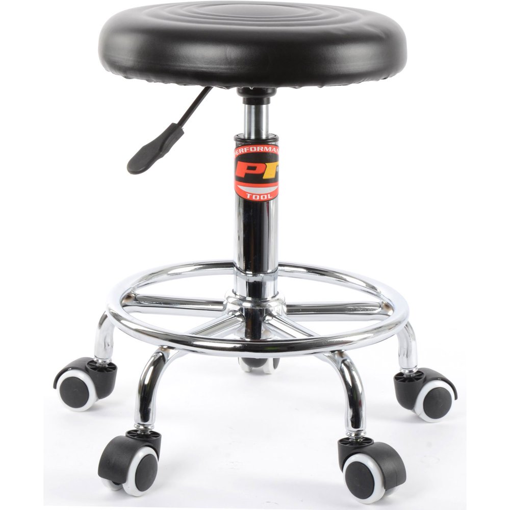 JEGS W85027 Pneumatic Rolling Stool 250 lb. Capacity Adjustable from 19