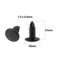 thumbnail image 2 of Unique Bargains 100Pcs 7.2 x 6.4mm Hole Car Auto Door Fender Plastic Rivets Fastener Black, 2 of 2