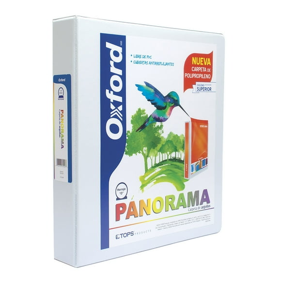 Carpeta de Argollas OXFORD Panorama 1 1/2 Pulgadas Color Blanco