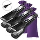 thumbnail image 1 of Plancha a Vapor Practicas TitaniumSteamBlack 3Pzas Plancha Negro Bolsa Morado 110-240V 160-230°C Placa 100mm x 42 mm Cer, 1 of 2