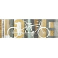 thumbnail image 2 of Mullan, Michael 24x11 Gold Ornate Wood Framed with Double Matting Museum Art Print Titled - Beachscape Tandem Bicycle Love Gold Neutral, 2 of 4