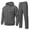 Dark Gray02, variant on Dwelliawo Men's Tracksuit 2 Piece Hoodie and Sweatpants Solid Color Full Zip Sweat Pullover Hoodies Joggers Athletic Pants Set Casual Fall Suits with Pockets Black XL