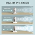 thumbnail image 3 of Pequeño Ventilador de Mesa 3-Velocidade,2000mah Recargable USB 5V Ventilador de Escritorio Portátil,Silencioso Fan,90° Oscilación Enfriador de Aire,para Domestico,Habitaciones,Oficina-Blanco, 3 of 6