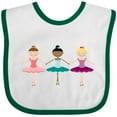 thumbnail image 3 of Inktastic Little Ballerina Trio Girls Baby Bib, 3 of 4