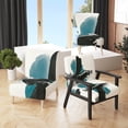 thumbnail image 2 of Designart "Geometric Black And Teal IV" Upholstered Modern Accent Chair - Arm Chair, 2 of 5