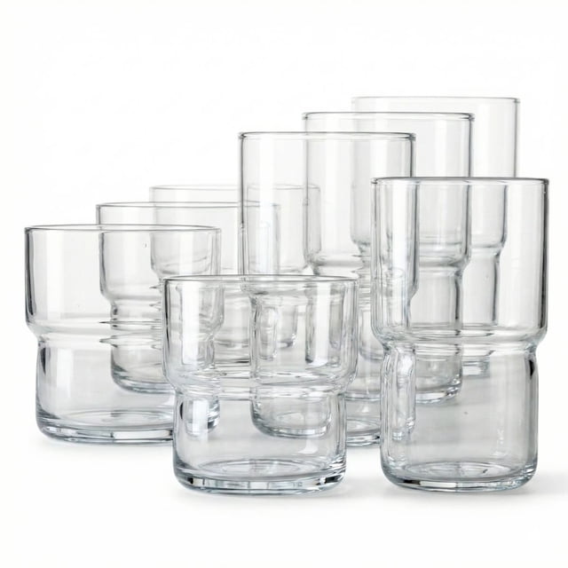 Vaso Amalfi de Vidrio HB y OF 8 Piezas