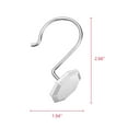 thumbnail image 3 of Utopia Alley HK27SS Rust Proof Zinc Shower Curtain Hooks Rings, Chrome - Set of 12, 3 of 10