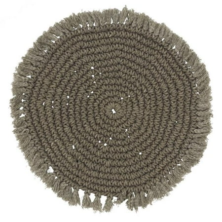

Saro Lifestyle 1282.GY15R 15 in. Round Macrame Placemats Gray - Set of 4